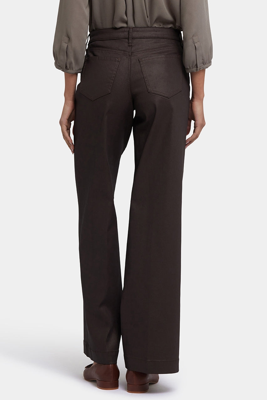 Coated Teresa Wide Leg Jeans | Peppercorn Coated | Denim | NYDJ