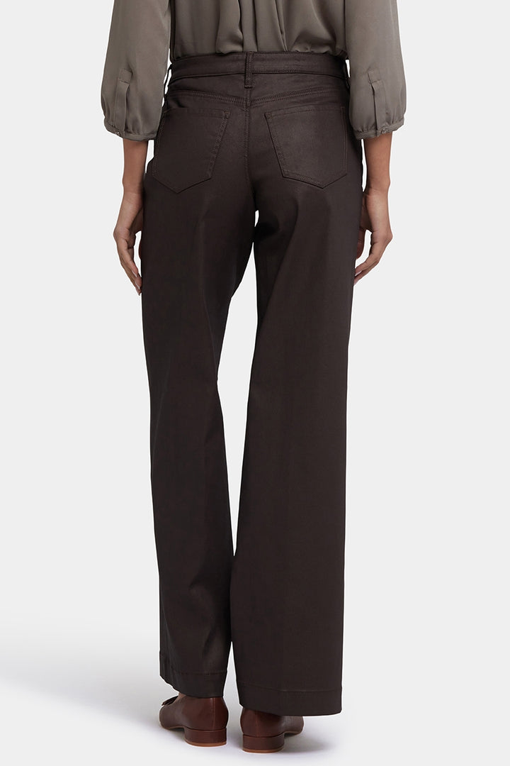 Coated Teresa Wide Leg Jeans | Peppercorn Coated | Denim | NYDJ
