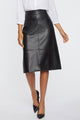 A-Line Sculpt-Her™ Skirt Black Faux Leather | Black | Skirt | NYDJ