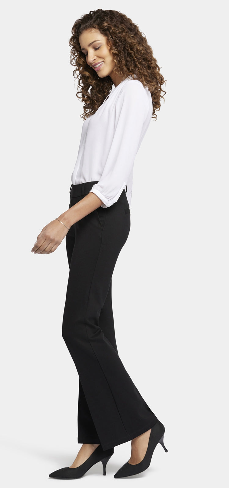 Pull-On Flared Trouser Pants Sculpt-Her™ Collection | Black | Pants | NYDJ