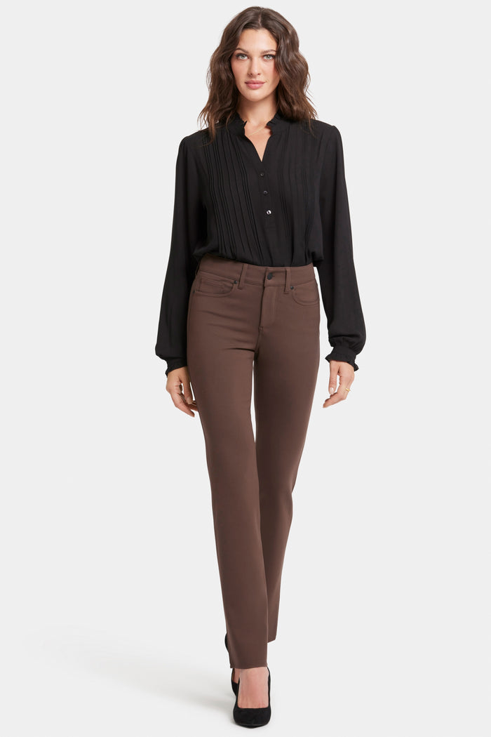 Marilyn Straight Sculpt-Her™ Trouser Brown | Coffee Bean | Pants | NYDJ