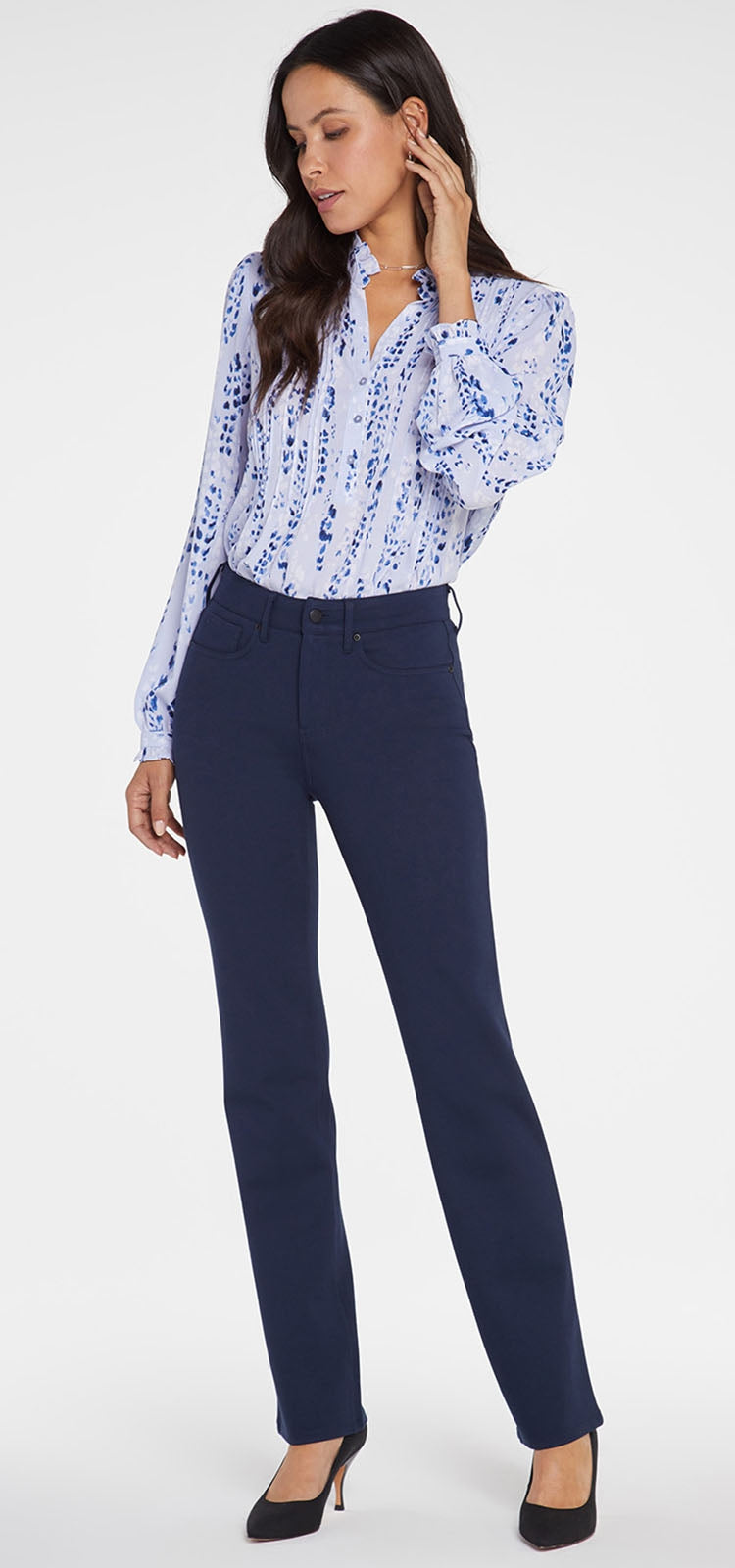 Marilyn Straight Pants Sculpt-Her™ Collection | Oxford Navy | Pants | NYDJ