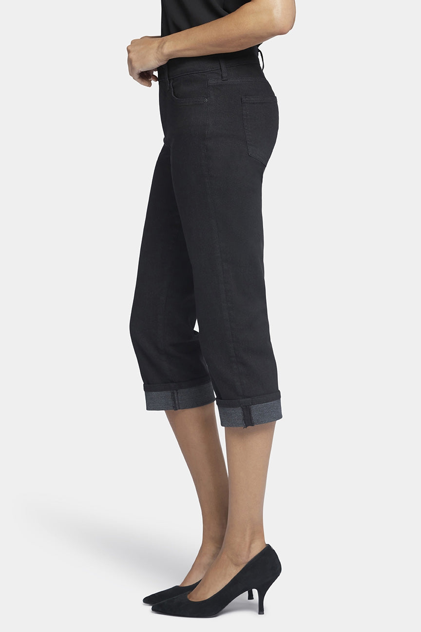 Marilyn Straight Crop Jeans in Cool Embrace® Denim | Black