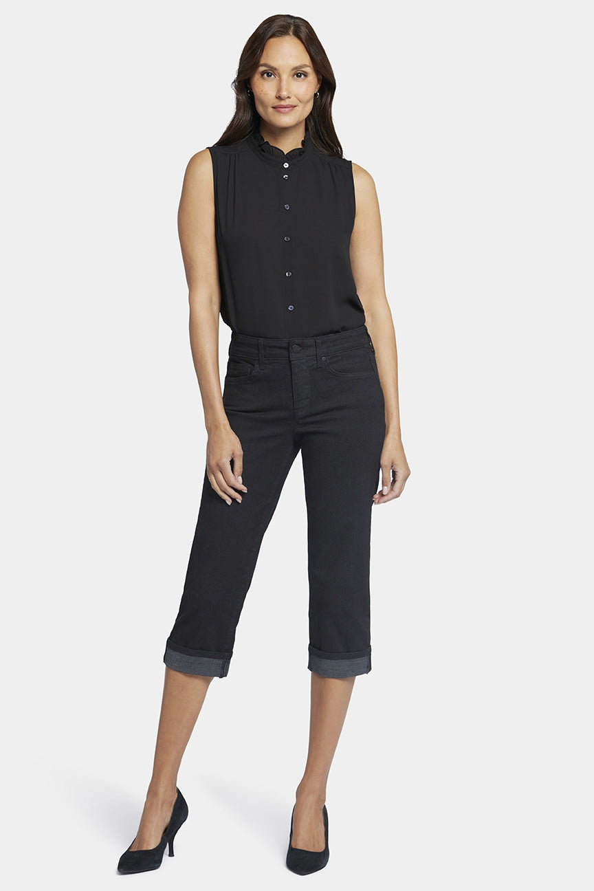 Marilyn Straight Crop Jeans in Cool Embrace® Denim | Black