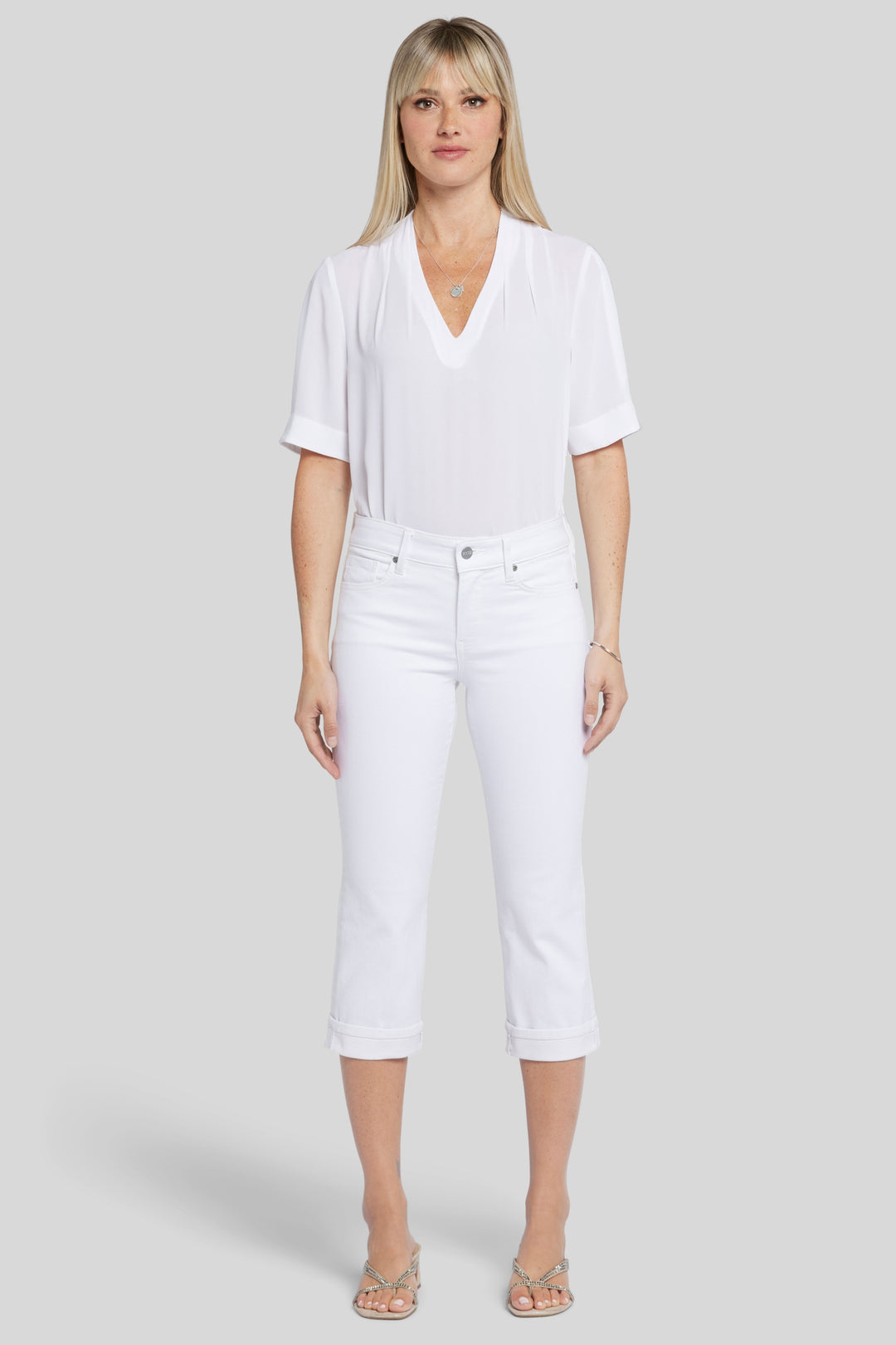 Marilyn Straight Crop Jeans In Cool Embrace® Denim | Optic White