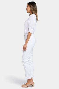 Margot Girlfriend Jeans With Roll Cuffs | Optic White | Pants | NYDJ