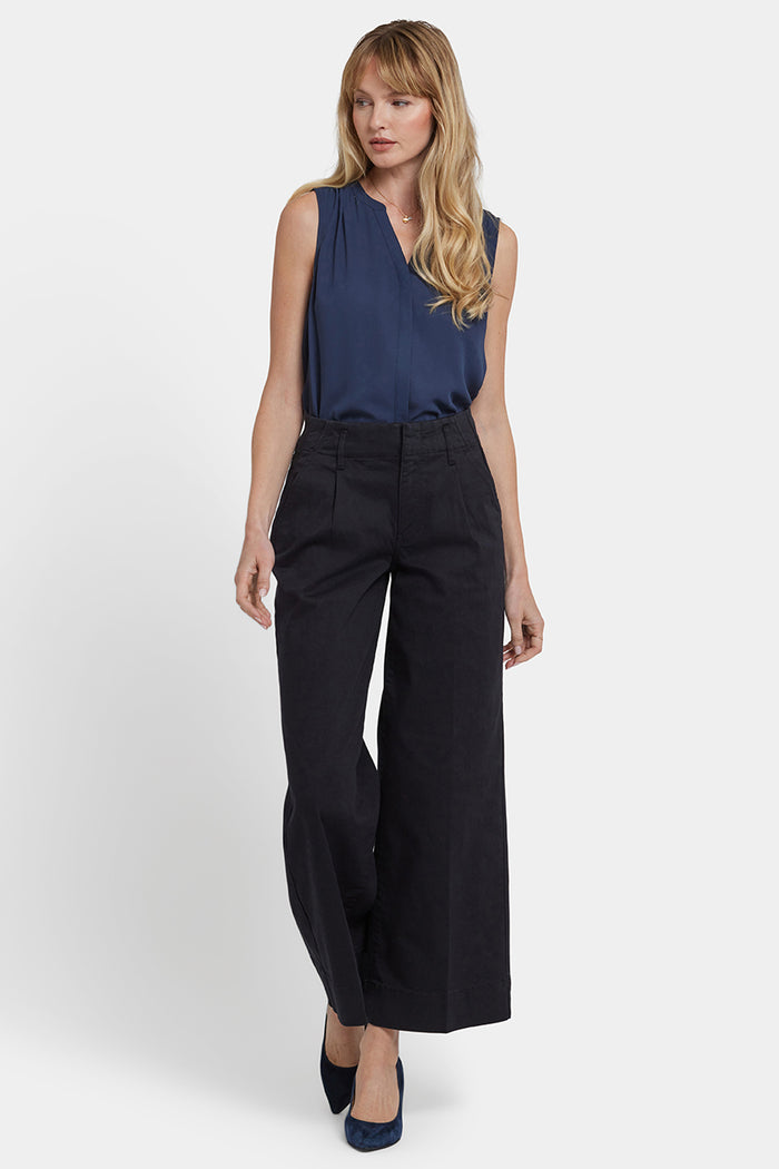 HR Mona Wide Leg Trouser | Black | Pants | NYDJ