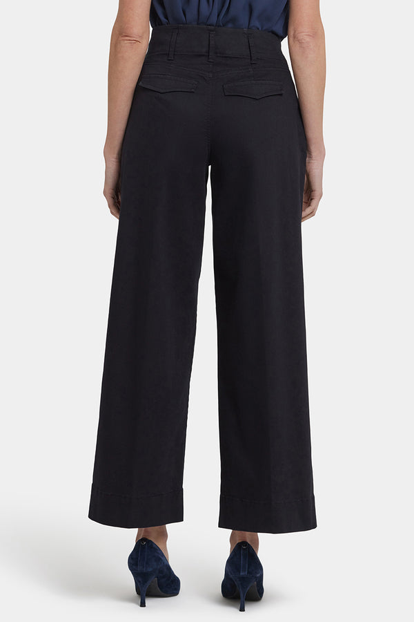HR Mona Wide Leg Trouser | Black | Pants | NYDJ