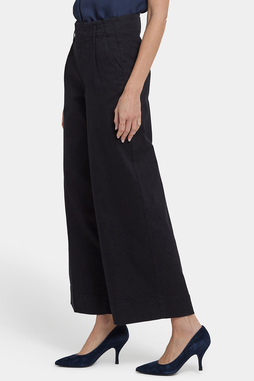 HR Mona Wide Leg Trouser | Black | Pants | NYDJ