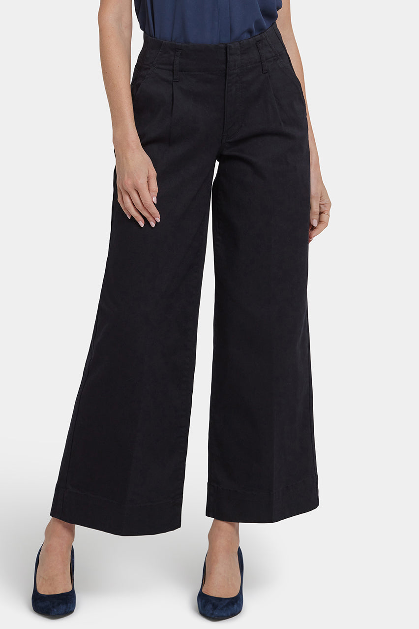 HR Mona Wide Leg Trouser | Black | Pants | NYDJ