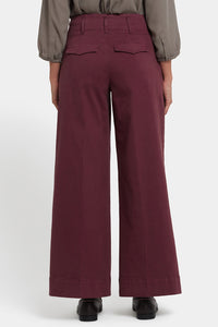 HR Mona Wide Leg Trouser | Sienna Red | Pants | NYDJ