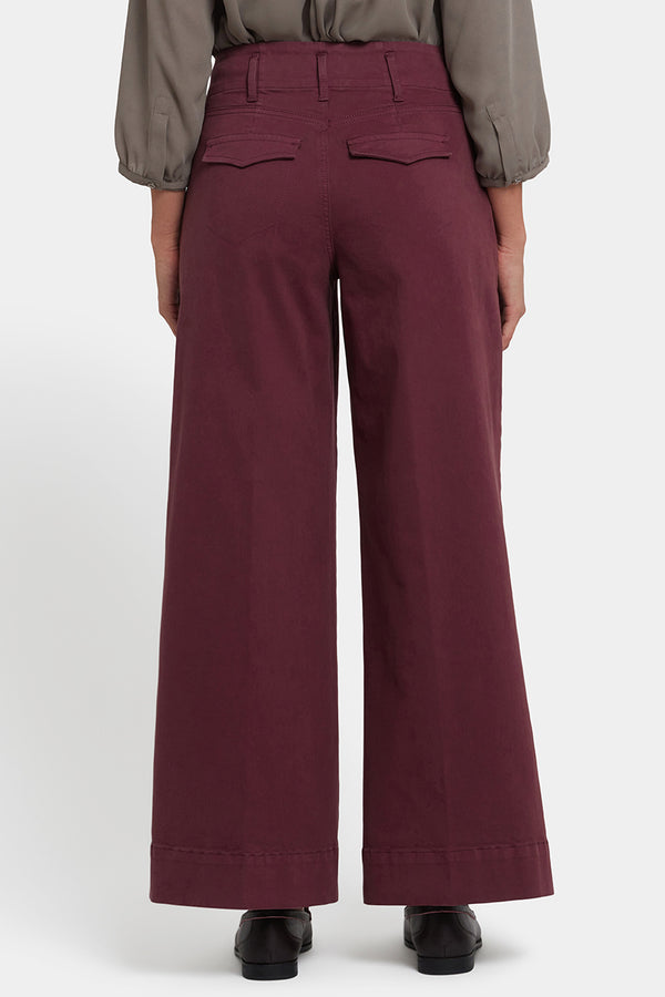 HR Mona Wide Leg Trouser | Sienna Red | Pants | NYDJ