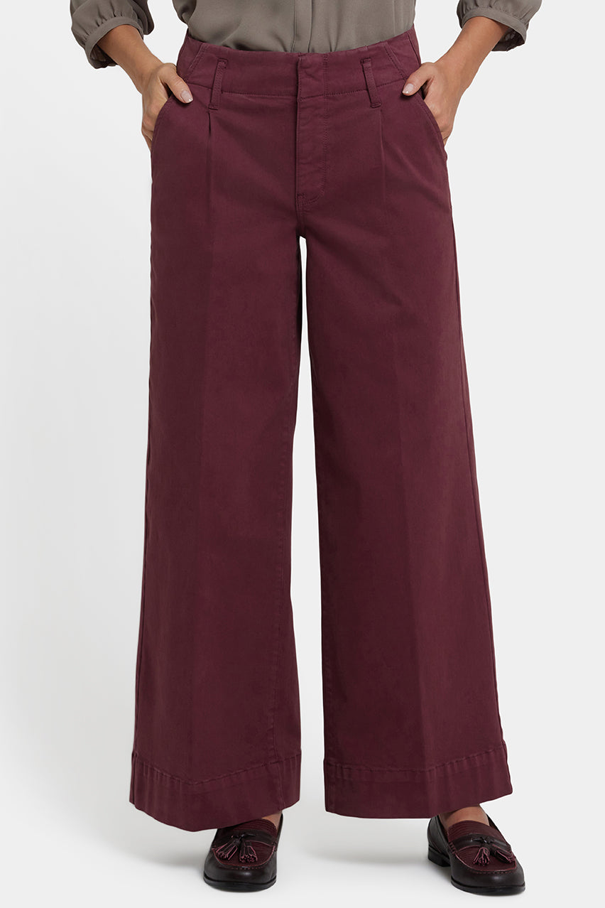 HR Mona Wide Leg Trouser | Sienna Red | Pants | NYDJ