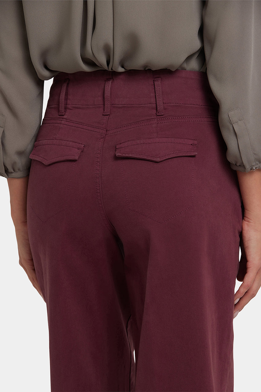 HR Mona Wide Leg Trouser | Sienna Red | Pants | NYDJ