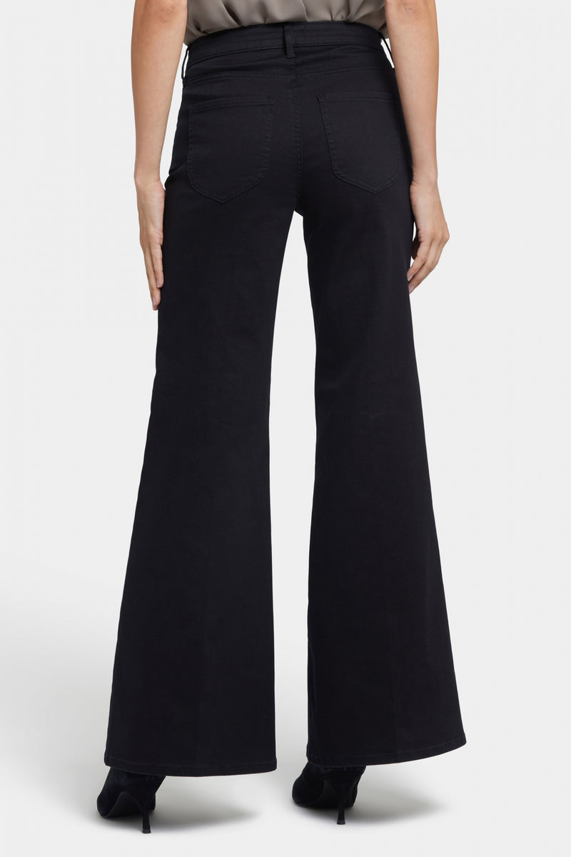 Mia Palazzo Jeans With High Rise | Black | Pants | NYDJ