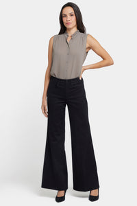 Mia Palazzo Jeans With High Rise | Black | Pants | NYDJ