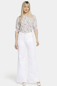 Mia Palazzo Jeans With High Rise | Optic White | Pants | NYDJ