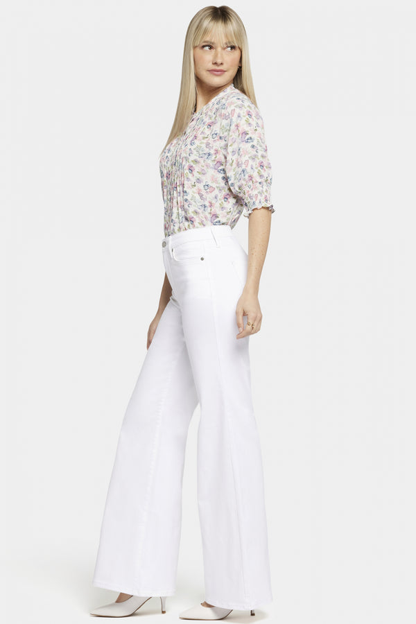 Mia Palazzo Jeans In Petite With High Rise | Optic White | Pants | NYDJ