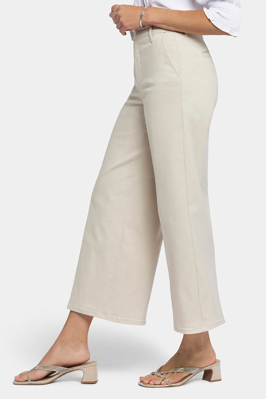 Mona Wide Leg Trouser Ankle Jeans With High Rise | Feather | Pants | NYDJ