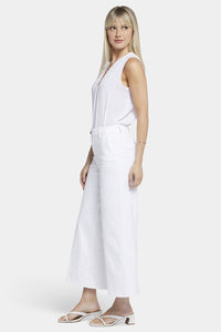 Mona Wide Leg Trouser Ankle Jeans With High Rise | Optic White | Pants | NYDJ