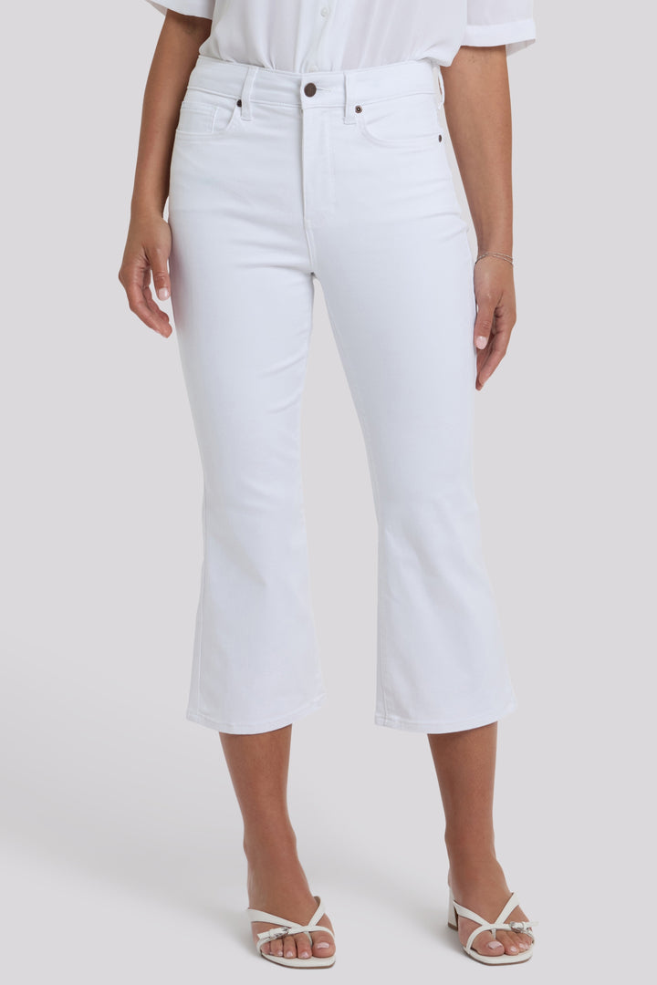 Monica Kick Flare Crop Jeans | Optic White