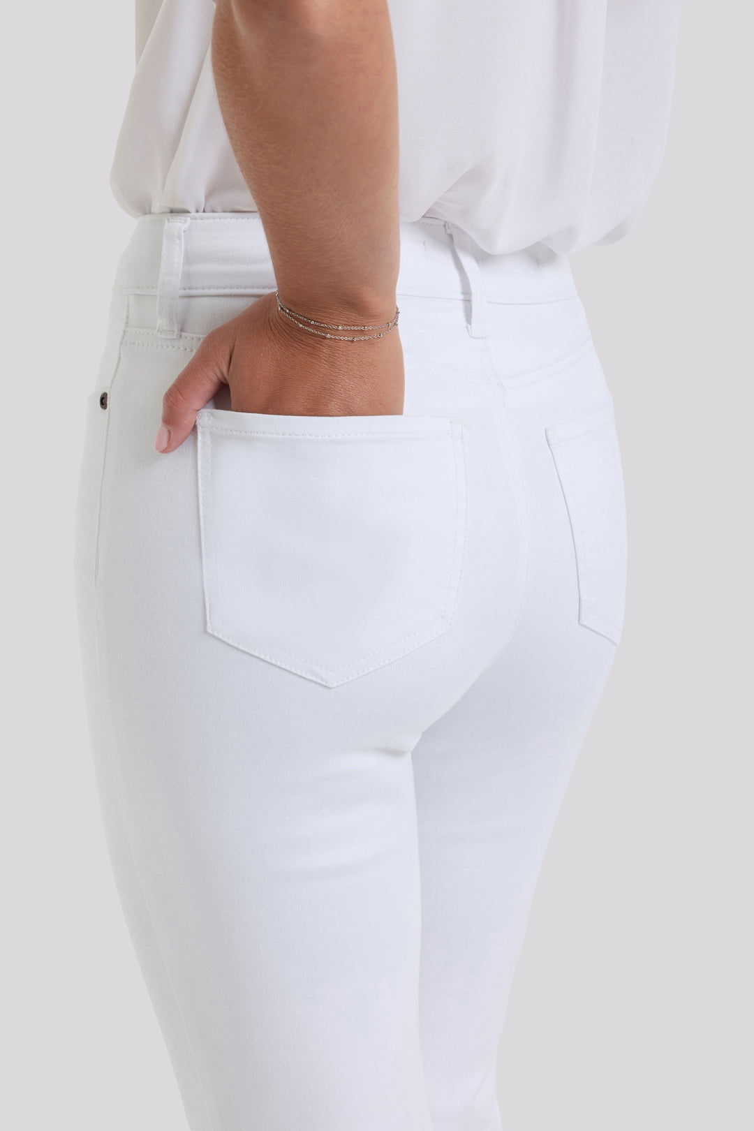 Monica Kick Flare Crop Jeans | Optic White