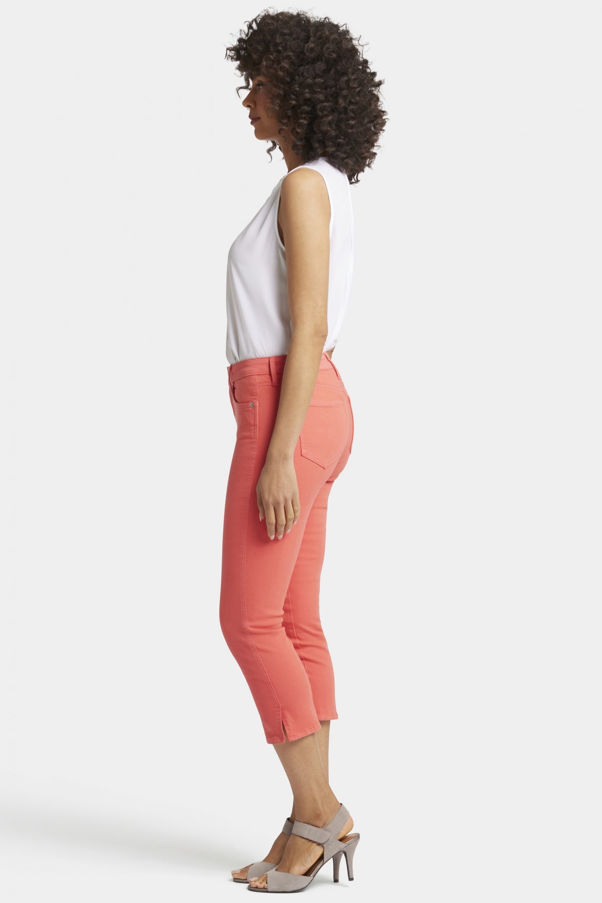 Chloe Capri Jeans Orange Coloured Denim | Fruit Punch | Pants | NYDJ