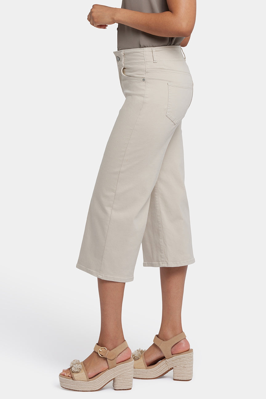 Brigitte Wide Leg Capri Jeans With High Rise | Feather | Pants | NYDJ