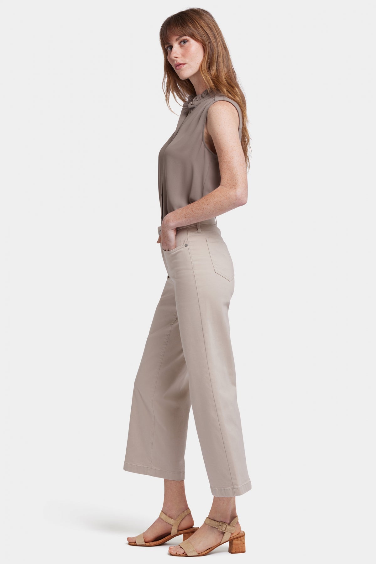 Waist-Match™ Teresa Wide Leg Ankle Jeans | Feather | Pants | NYDJ