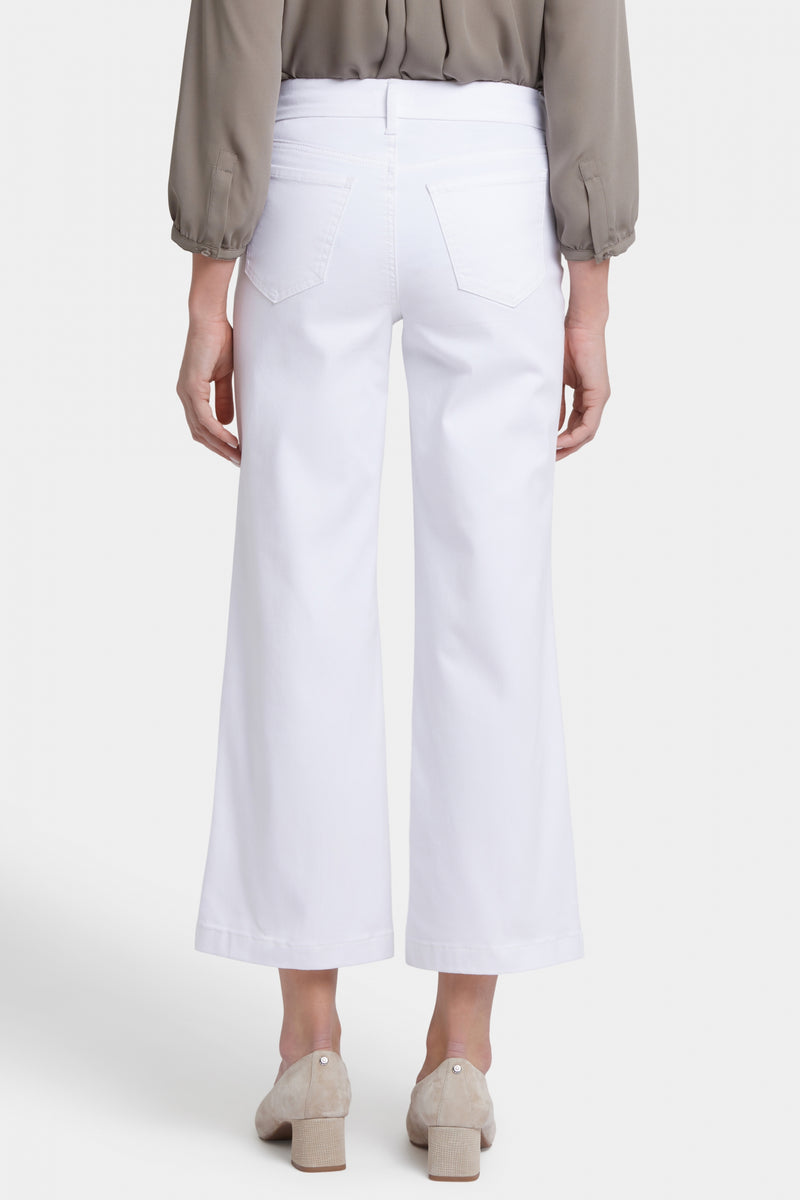 Waist-Match™ Teresa Wide Leg Ankle Jeans | Optic White | Pants | NYDJ