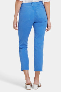 Marilyn Straight Ankle Jeans Blue Coloured Denim | Greek sea | Denim | NYDJ