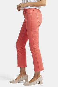 Marilyn Straight Ankle Jeans Orange Coloured Denim | Fruit Punch | Denim | NYDJ