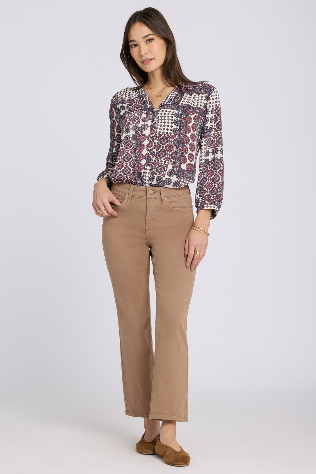 Marilyn Straight Ankle Jeans | Toasted Coconut | Denim | NYDJ