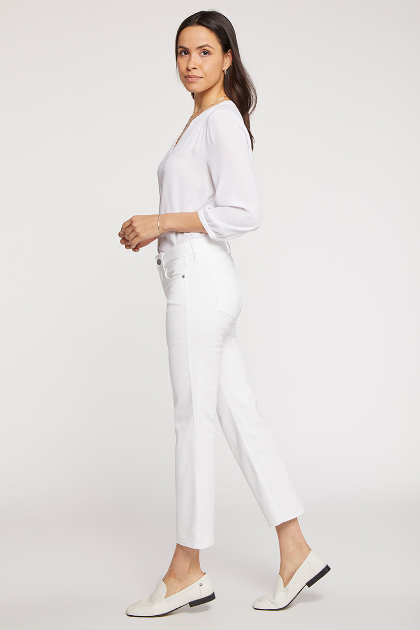 Marilyn Straight Ankle Jeans | Optic White | Denim | NYDJ