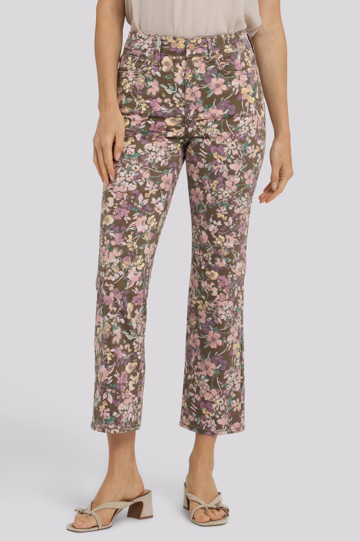 Marilyn Straight Ankle Jeans With High Rise | Earth Blooms | Denim | NYDJ