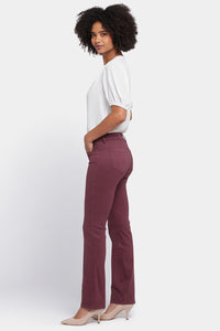 Marilyn Straight Jeans Red Coloured Denim | Dark Cherry | Pants | NYDJ