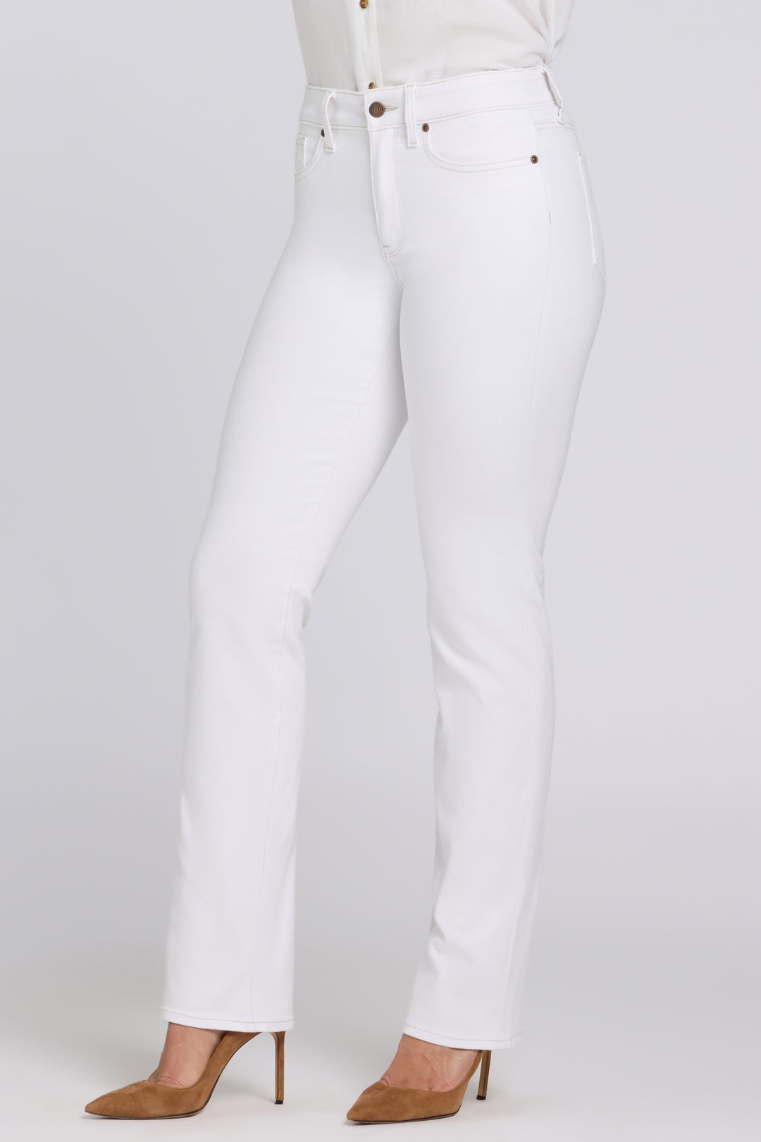 Marilyn Straight Jeans | Optic White | Pants | NYDJ