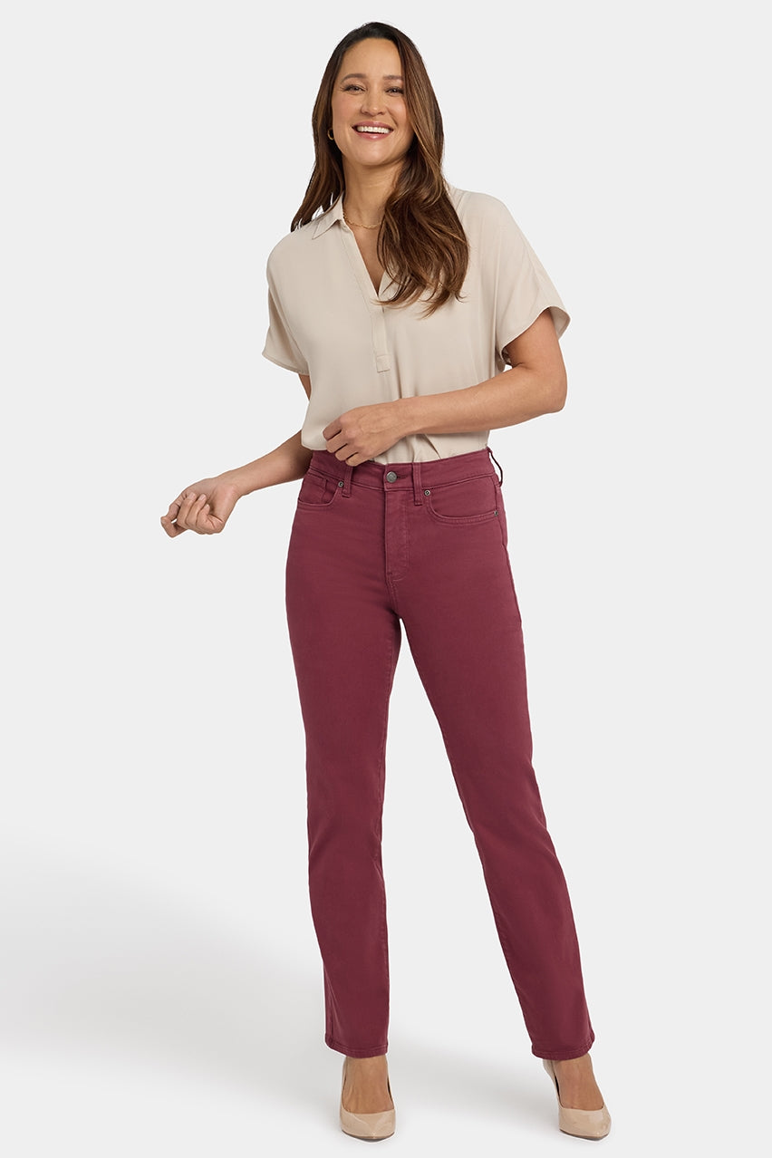 Marilyn Straight | True Burgundy | Pants | NYDJ