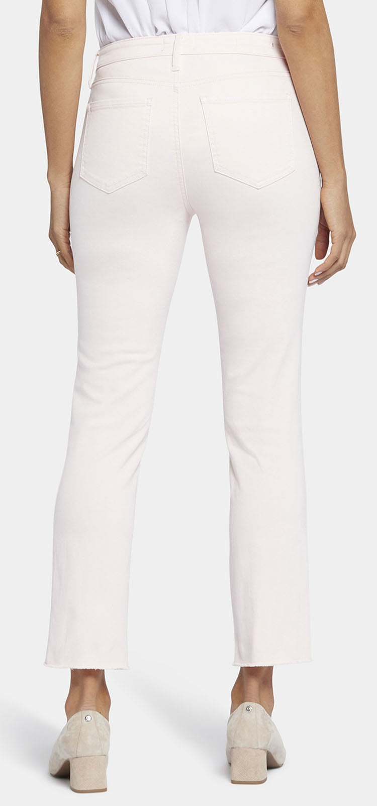 Sheri Slim Ankle Jeans Frayed Hems White Coloured Denim | Felicity | Pants | NYDJ