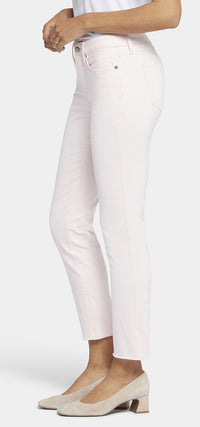 Sheri Slim Ankle Jeans Frayed Hems White Coloured Denim | Felicity | Pants | NYDJ