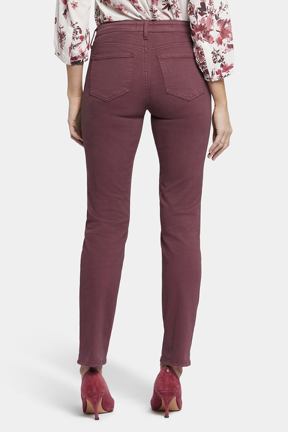 Sheri Slim Jeans Dark Red Coloured Denim | Dark Cherry | Pants | NYDJ