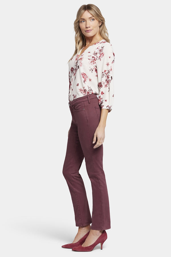 Sheri Slim Jeans Dark Red Coloured Denim | Dark Cherry | Pants | NYDJ