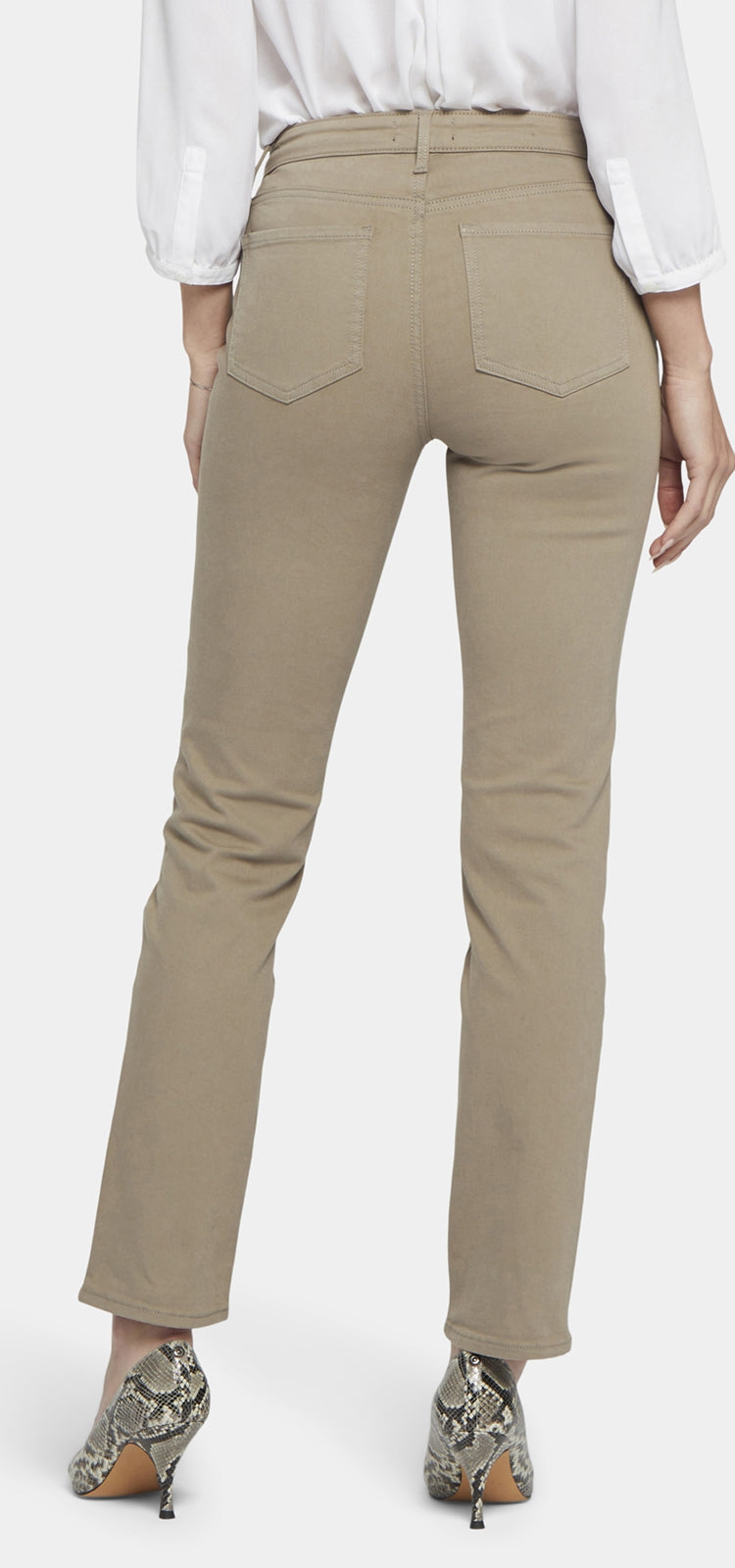 Sheri Slim Jeans Taupe Premium Denim | Saddlewood | Pants | NYDJ