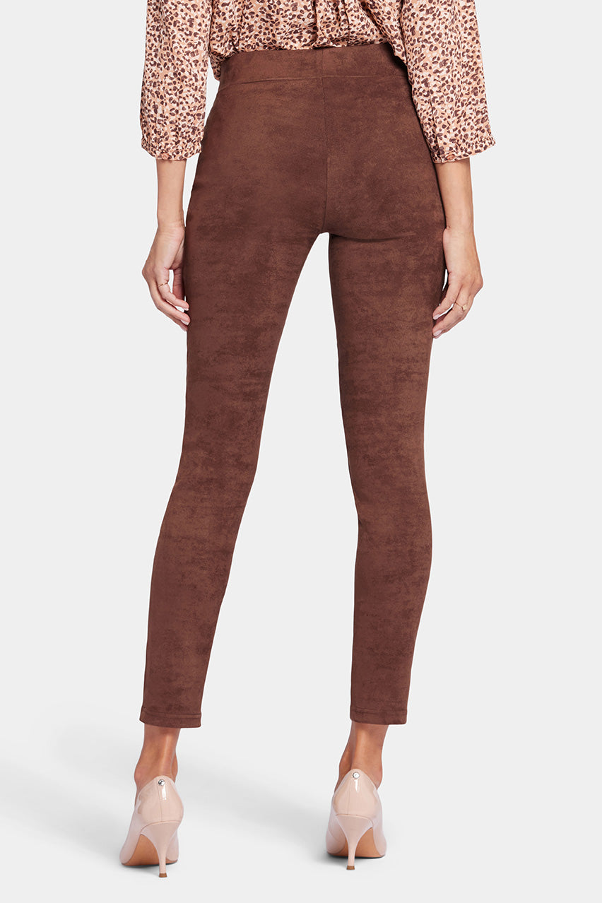 Legging Dark Brown Stretch Faux Suede | Dark Chocolate | Non Denim | NYDJ