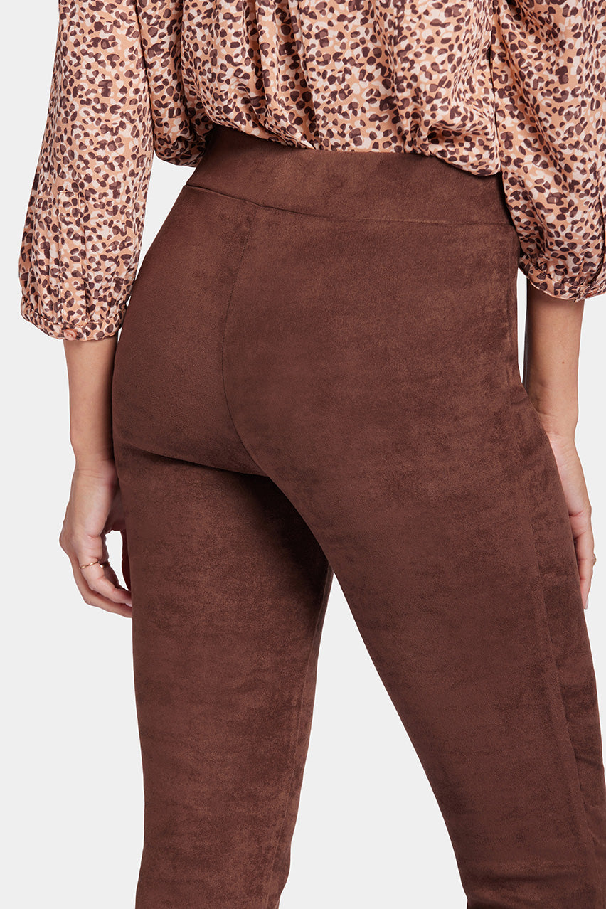 Legging Dark Brown Stretch Faux Suede | Dark Chocolate | Non Denim | NYDJ