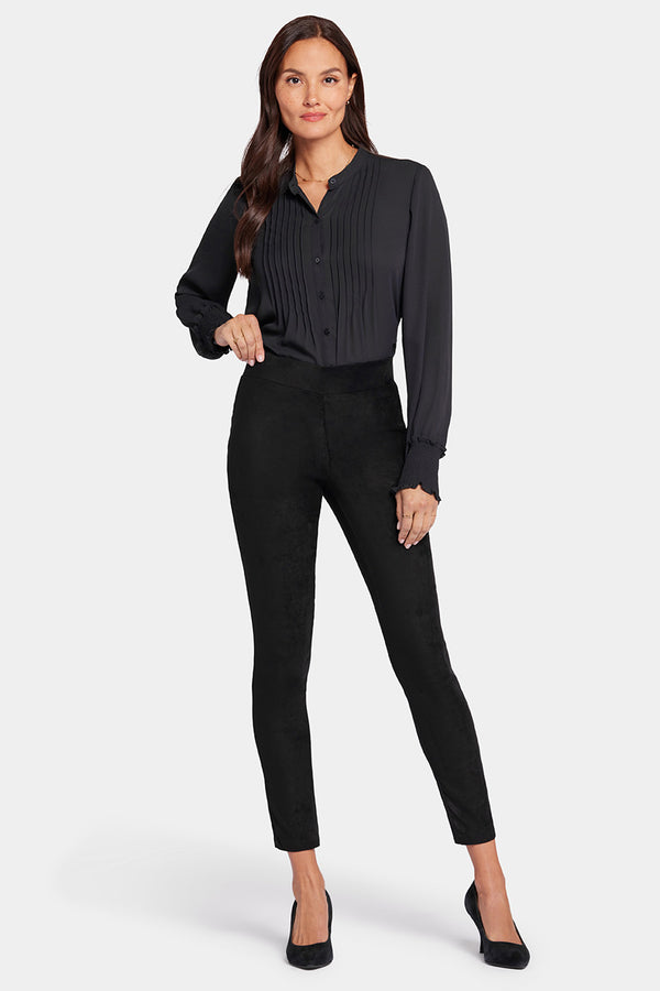 Basic Legging Trouser Black Stretch Faux Suede | Black | Legging | NYDJ