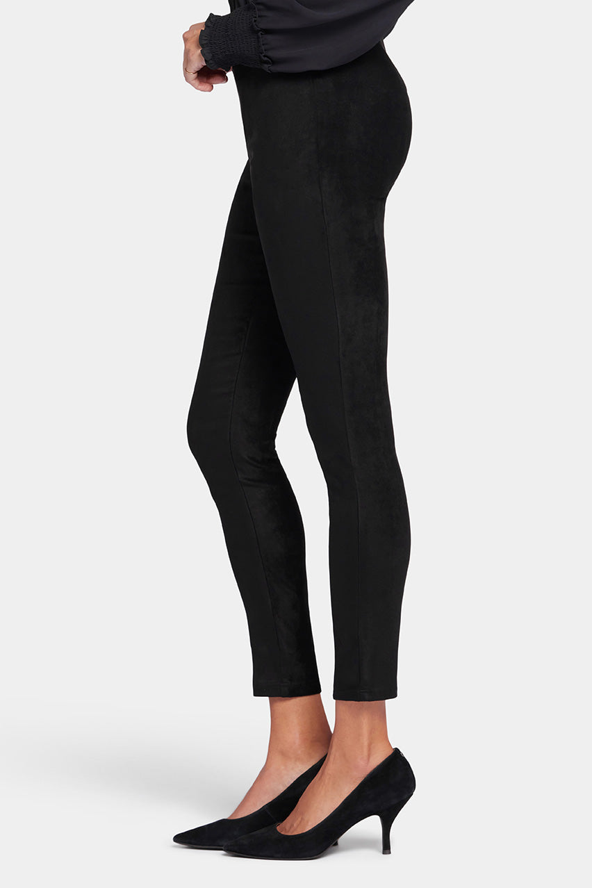 Basic Legging Trouser Black Stretch Faux Suede | Black | Non Denim | NYDJ