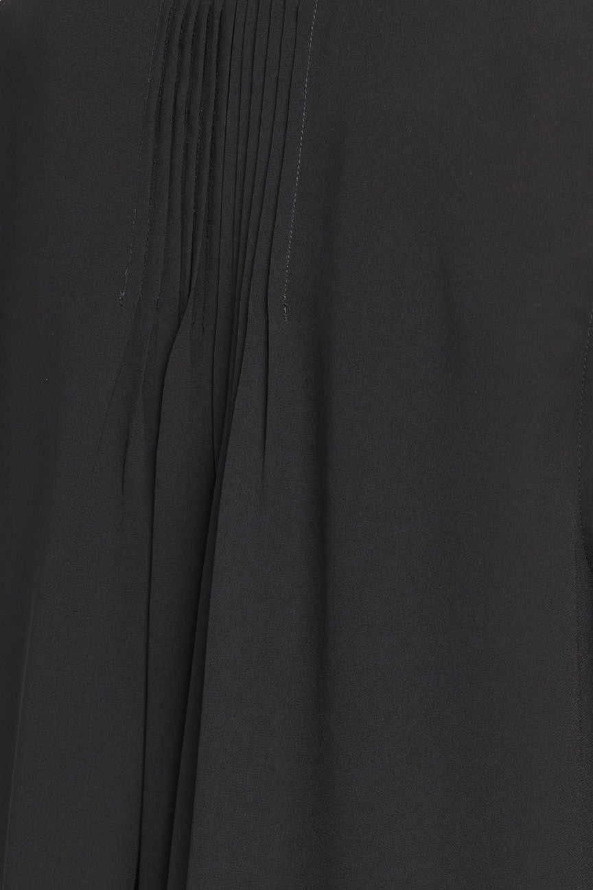 Mouwloze Pintuck Blouse | Black