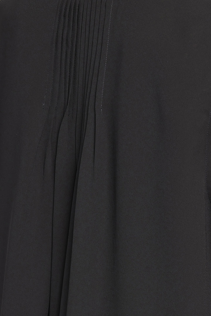 Mouwloze Pintuck Blouse | Black