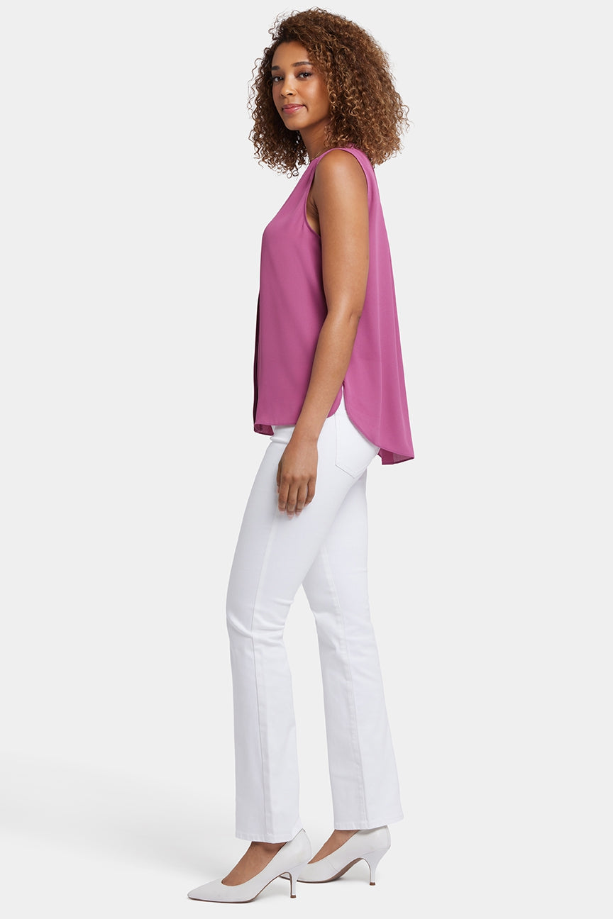 Mouwloze Pintuck Blouse | Red Violet